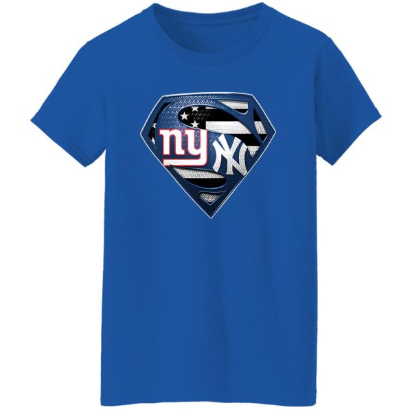 New York Giants And New York Yankees Superman Shirt