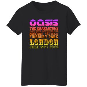 Oasis The Charlatans Black Rebel Motorcycle Club Shirt