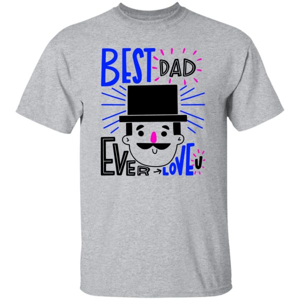 Hand drawn father's day with hat and mustache Shirt