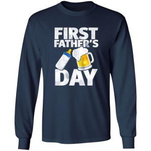 First Father’s Day Gifts Beer Baby Bottle Shirt