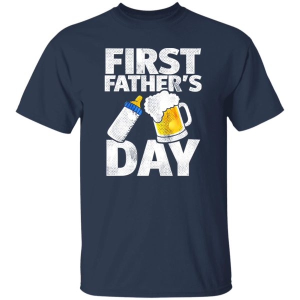 First Father’s Day Gifts Beer Baby Bottle Shirt