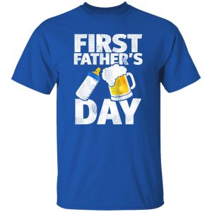 First Father’s Day Gifts Beer Baby Bottle Shirt