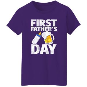 First Father’s Day Gifts Beer Baby Bottle Shirt