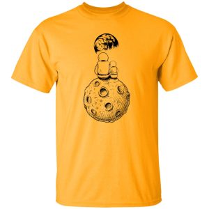 daddy and baby Moon and Astronaut Dad Son or Daughter space Shirt