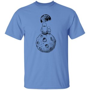 daddy and baby Moon and Astronaut Dad Son or Daughter space Shirt