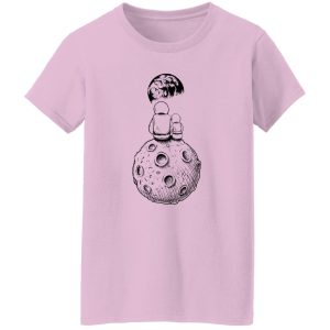 daddy and baby Moon and Astronaut Dad Son or Daughter space Shirt