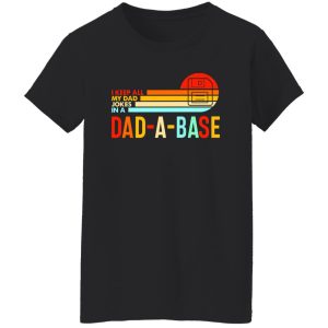 I Keep All My Dad Jokes In A Dad-a-base Shirt,New Dad Shirt