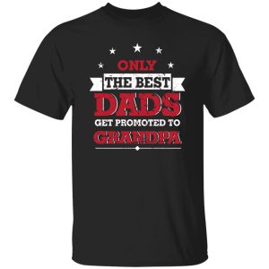 Only The Best Dads Get Promoted To Grandpa Funny Fathers Day Shirt