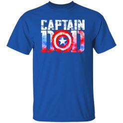 Captain Dad Superhero Funny Men Fathers Day Vintage Dad Shirt