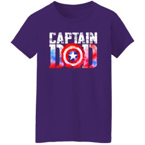 Captain Dad Superhero Funny Men Fathers Day Vintage Dad Shirt