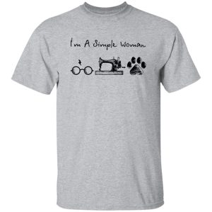 I’m A Simple Woman Harry Potter Sewing Machine Dog Footprint Shirt