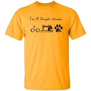 I’m A Simple Woman Harry Potter Sewing Machine Dog Footprint Shirt