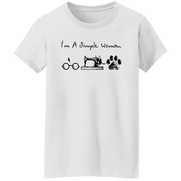 I’m A Simple Woman Harry Potter Sewing Machine Dog Footprint Shirt