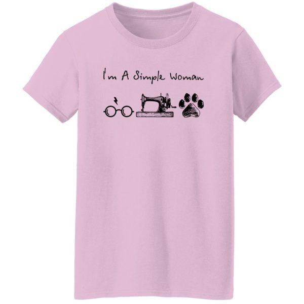 I’m A Simple Woman Harry Potter Sewing Machine Dog Footprint Shirt