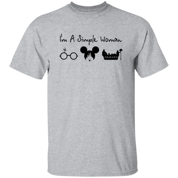 I’m A Simple Woman I Like Harry Potter Disney Mickey Mouse And Friends Shirt