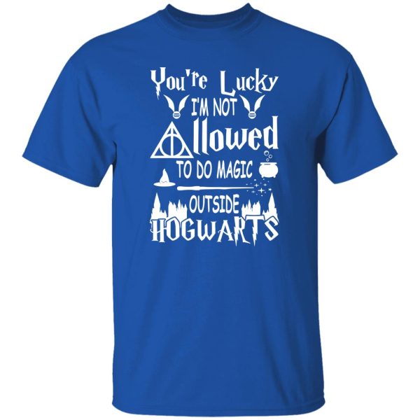 You’re Lucky I’m Not Allowed To Do Magic Outside Hogwarts Shirt