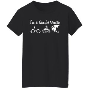 I’m A Simple Woman I Like Harry Potter Coffee And Dragon Shirt