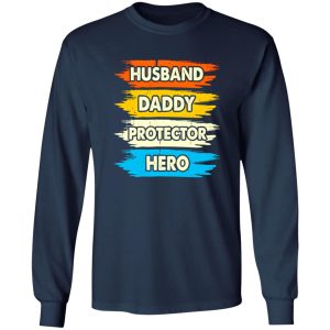 Husband Daddy Protector Hero Vintage Father’s Day Shirt