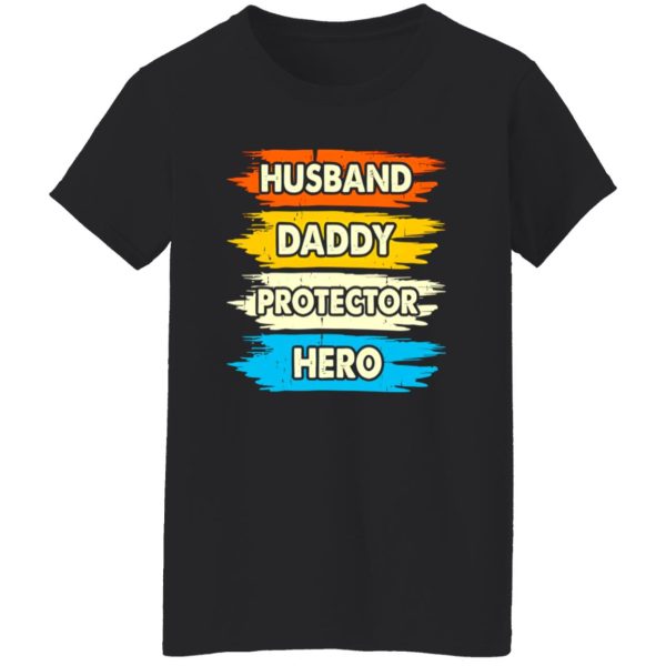 Husband Daddy Protector Hero Vintage Father’s Day Shirt