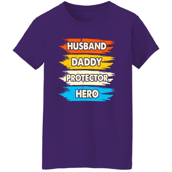 Husband Daddy Protector Hero Vintage Father’s Day Shirt