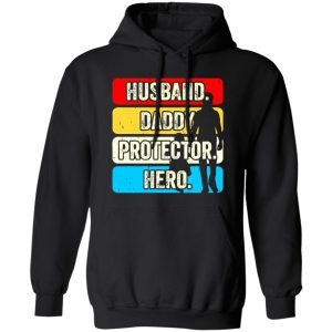 Husband Daddy Protector Hero Vintage Dad Gift Shirt