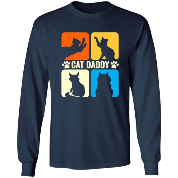 Cat Daddy Vintage Cat Loves Cat Paws Father’s Day Shirt