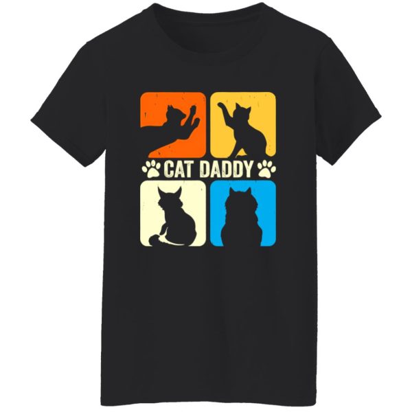 Cat Daddy Vintage Cat Loves Cat Paws Father’s Day Shirt