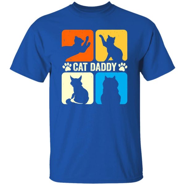 Cat Daddy Vintage Cat Loves Cat Paws Father’s Day Shirt