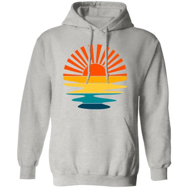 Retro Sunset Rays Wavy Shirt