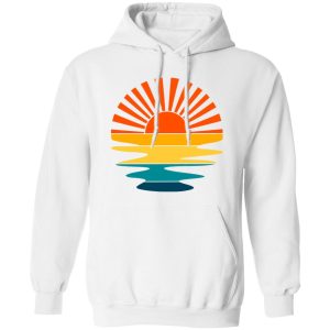 Retro Sunset Rays Wavy Shirt