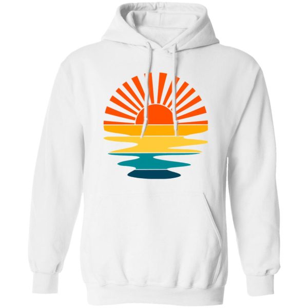 Retro Sunset Rays Wavy Shirt