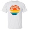 Retro Sunset Rays Wavy Shirt