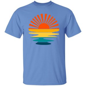 Retro Sunset Rays Wavy Shirt