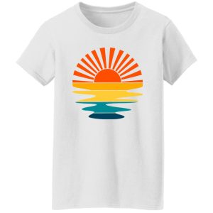 Retro Sunset Rays Wavy Shirt