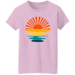 Retro Sunset Rays Wavy Shirt
