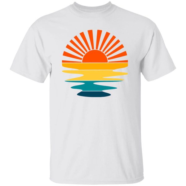 Retro Sunset Rays Wavy Shirt