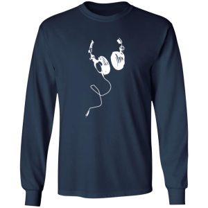 Cool Music T-Shirt for Men with HEADPHONES Shirt