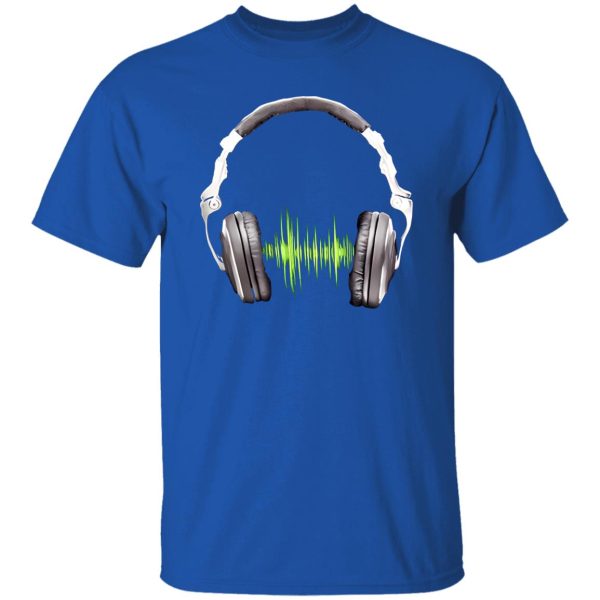 Cool Music T-Shirt for Men with HEADPHONES EQUALIZER Shirt