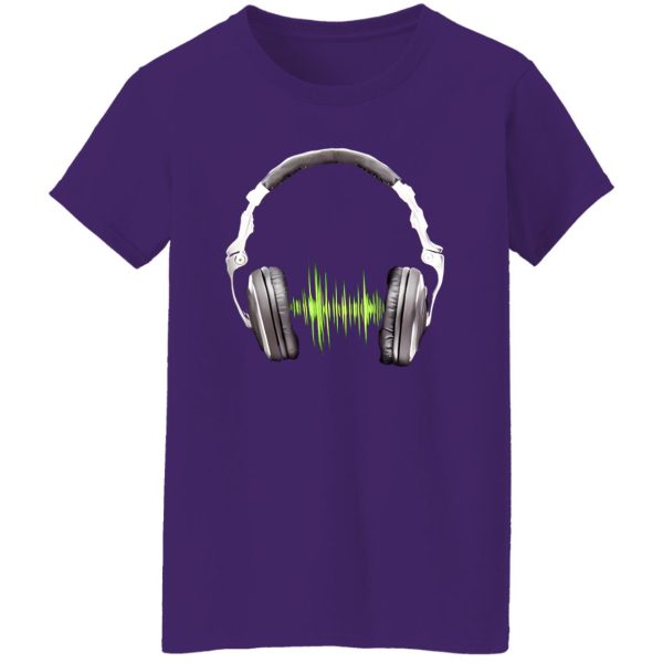 Cool Music T-Shirt for Men with HEADPHONES EQUALIZER Shirt