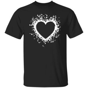 Musical Notes Symbol Love Heart Christmas Shirt