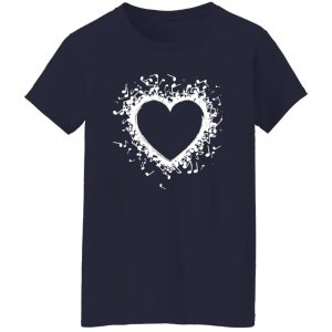 Musical Notes Symbol Love Heart Christmas Shirt