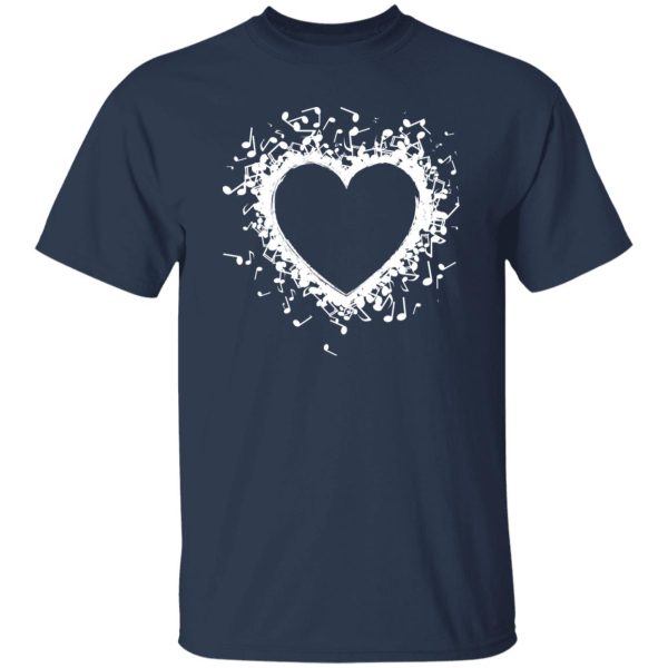 Musical Notes Symbol Love Heart Christmas Shirt