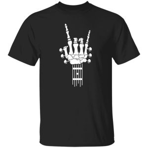 skeleton hand art guitar player theme- music player Shirt