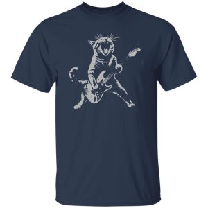 Rock Cat Playing Guitar Shirt