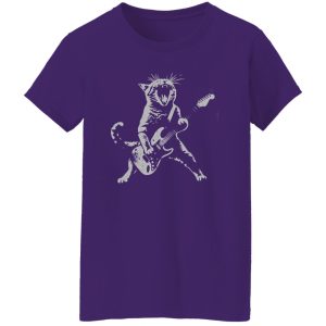 Rock Cat Playing Guitar Shirt