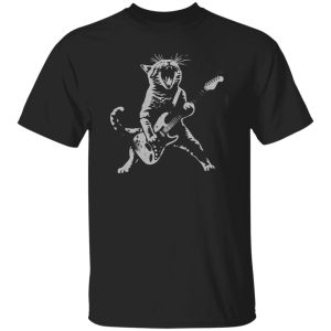 Rock Cat Playing Guitar Shirt