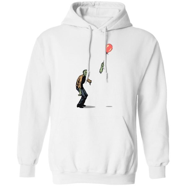 Zombie Banksy Girl Heart Balloon Shirt