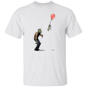 Zombie Banksy Girl Heart Balloon Shirt