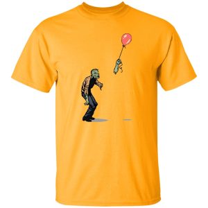 Zombie Banksy Girl Heart Balloon Shirt