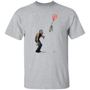 Zombie Banksy Girl Heart Balloon Shirt